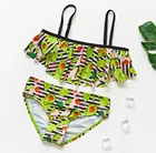 От 3 до 10 лет дети Плавание Одежда для девочек из двух частей, Плавание ming наряды одежда для малышей для девочек, ванный комплект, детский купальный костюм Пляжная Плавание clothes-ST9057