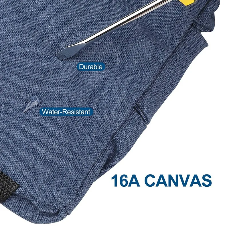 

Wessleco Roll Up Tool Bag, Wrench Roll Up Pouch Multi-Purpose Canvas Tool Roll Organizer for Electrician