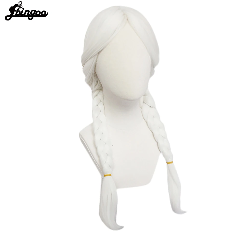 Парик Ebingoo для косплея мама Коко синтетический длинный Плетеный с белоснежной