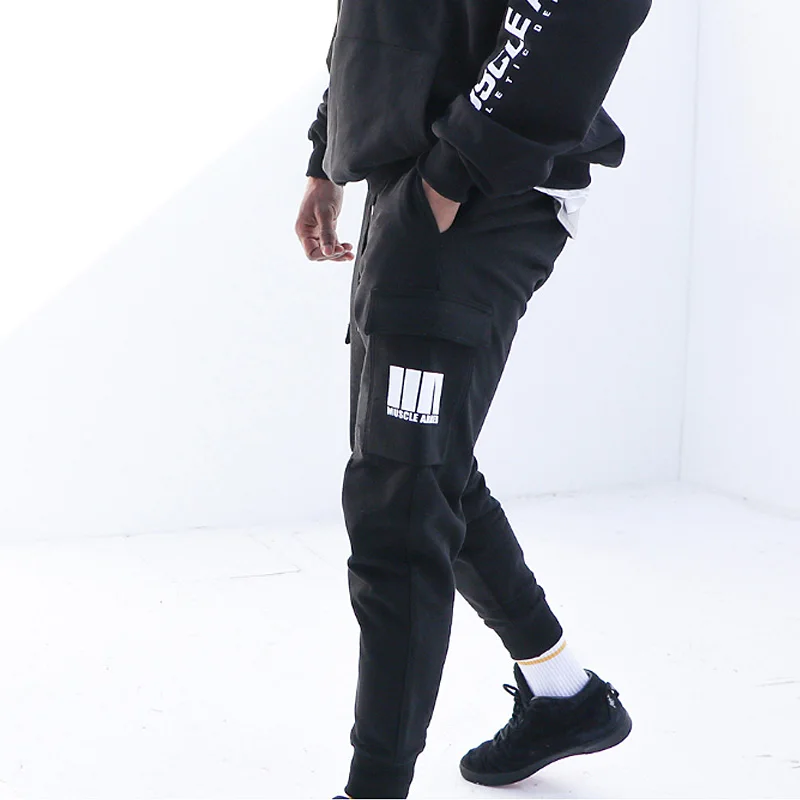 Брюки-карго мужские спортивные джоггеры брюки для фитнеса модные повседневные