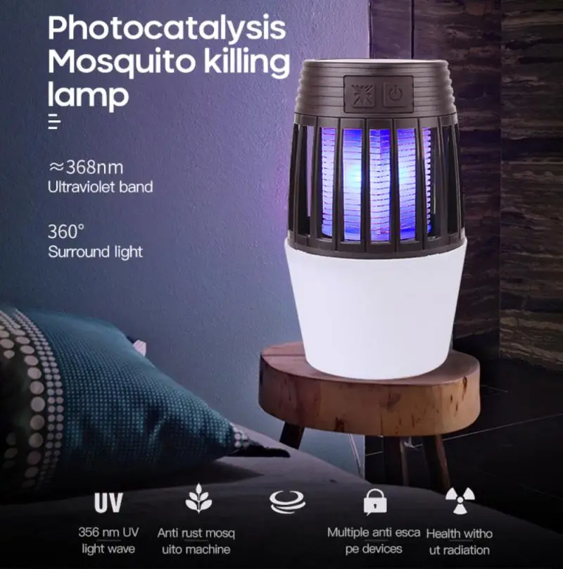 

Mosquito Killer Electric Fly Bug Zapper Mosquito Lamp USB charge Insect Killer Remote Control UV Trapping Mosquito Killer Lamp