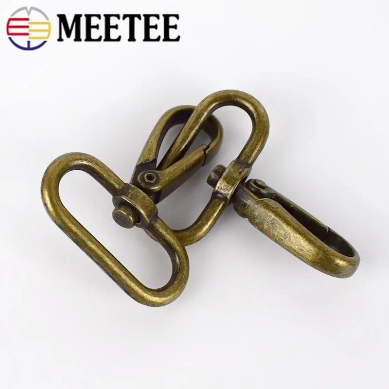 Металлическая вращающаяся латунная пружинная Пряжка Meetee 5 шт. 20/25/32/38 мм крючок