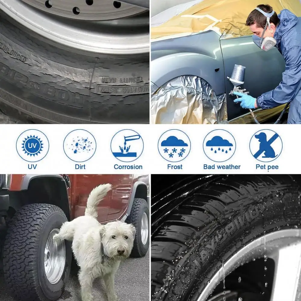 

4Pcs Universal Waterproof Aluminum Film Car Tire Sun Covers Wheel Storage Bags