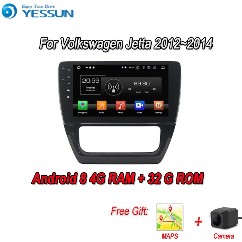 YESSUN Android 9. 0 4G RAM для Volkswagen Jetta 8 ~ 2012 автомобильный навигатор GPS мультимедийный плеер