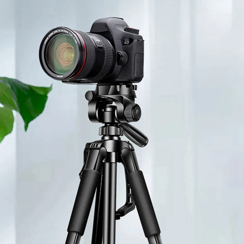 

60-Inch Camera Tripod, Portable Aluminum Travel Tripod, Suitable for Digital Cameras, SLR Cameras, Mobile Phones