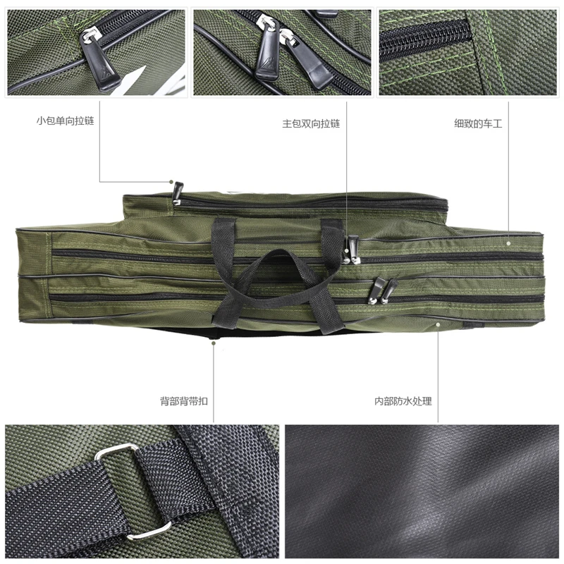 Сумка из ткани Оксфорд для хранения удочек многофункциональные двухслойные