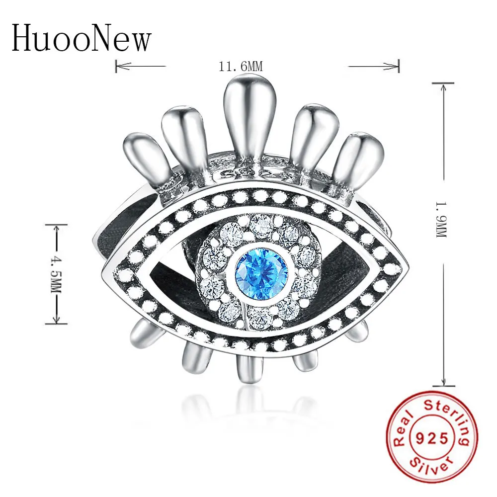 Браслет из серебра 2018 пробы с бусинами в форме глаза | Украшения и аксессуары