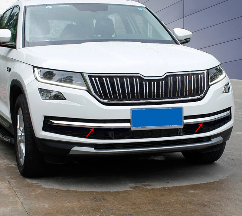 2 шт. abs для SKODA KODIAQ 2017 2018 передняя решетка декоративная яркая отделка|abs|grill trimskoda