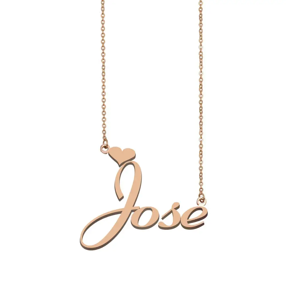 Jose Name ожерелье из нержавеющей стали на заказ имя кулон для женщин девушек Лучшие