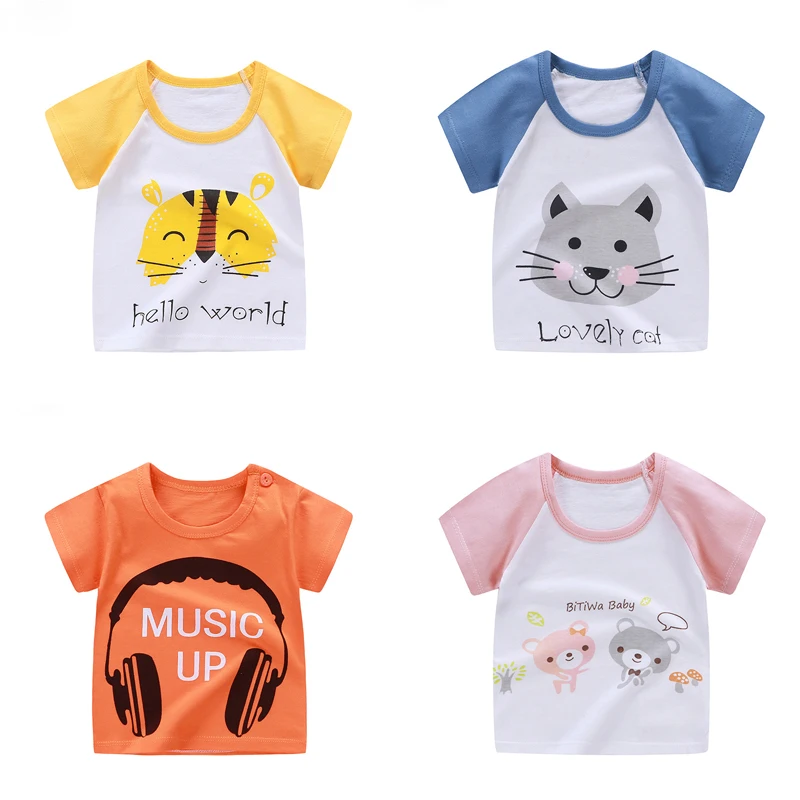 

summer boy girl baby kids t-shirt stitch toddler children clothes cute clothing shirts fashion cotton cartoon graphic t shirt