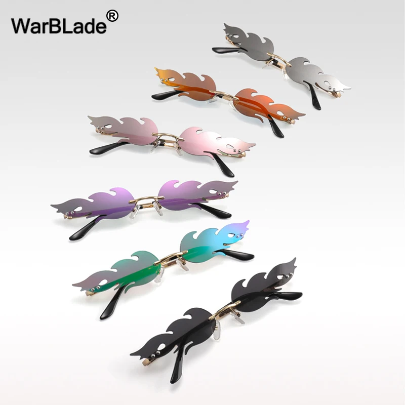 Солнцезащитные очки WarBLade без оправы для мужчин и женщин модные роскошные узкие