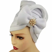 india muslim bonnet hijab women caps bow with pearl head wraps 2021 new fashion islam abaya muslim ramadan turbans for women hat