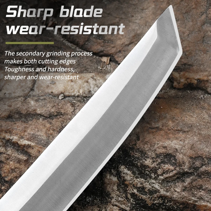 

Outdoor Survival Knife Tactical Knife Japan Steel 9CR18MOV ABS Black Handle Camping Hunting Hiking Collection Gift