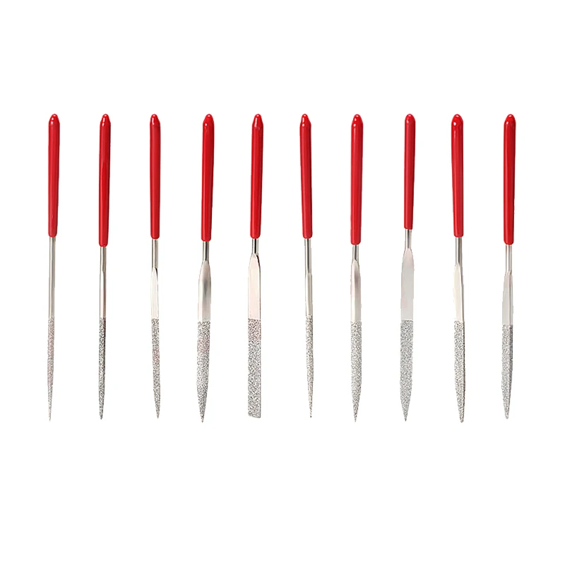 

10PCS Diamond File Manual cutting tools Abrasive Special Shaped Grinding Files Non-Slip Handle Multifunctional Polishing Carving