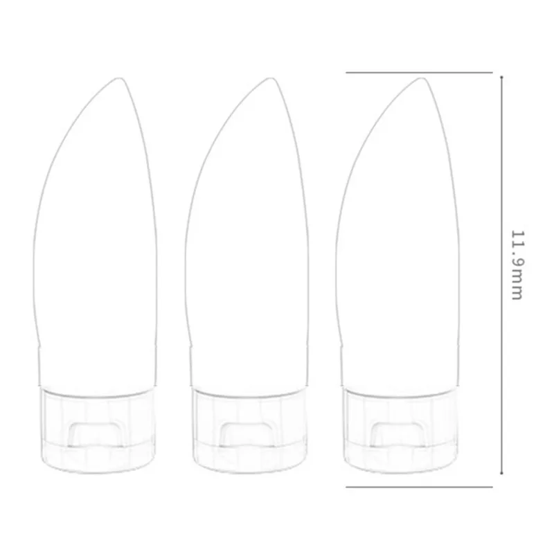 

4 pcs Travel Containers Bottle Horns Leak Proof Travel Bottles For Travel Toiletries With TSA Quart Bag