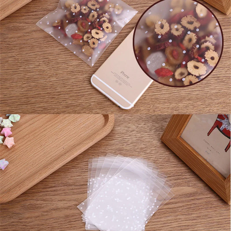 100 шт на свадьбу День рождения белый пластиковый прозрачный целлофановый горошек