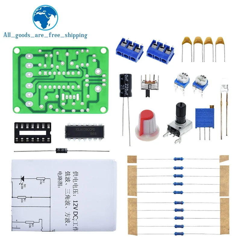1 комплект ICL8038 монолитный Функция генератор сигналов Модуль DIY Набор