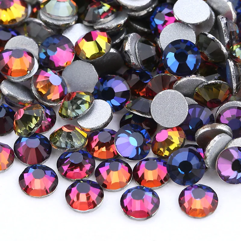 

1,3 мм-6,5 мм кристалл для дизайна ногтей Magma Color Non Hotfix/Glue On Flatback Стразы для ногтей 3D украшения