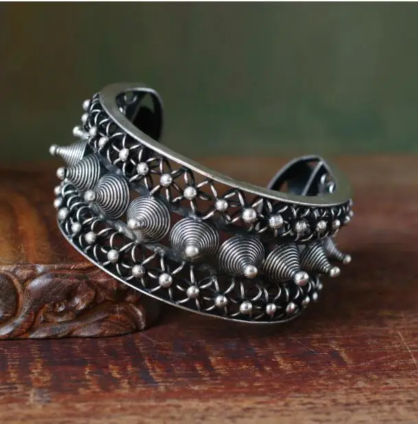 Ювелирный жемчужный браслет этническое украшение племенные серебряные бокалы