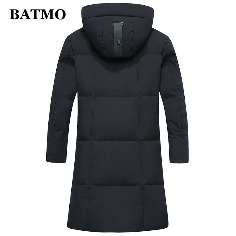 Мужская куртка на белом утином пуху с капюшоном батальных размеров YR8040|Мужские