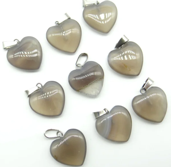 20 мм натуральный камень сердечко в форме тигрового глаза кварцевый кристалл