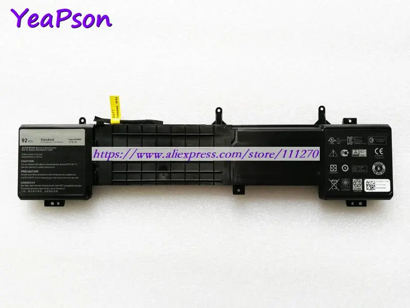 Yeapson 14 8 в 92 Втч подлинный 6jhdv Аккумулятор для ноутбука Dell Alienware 17 R2 ноутбук