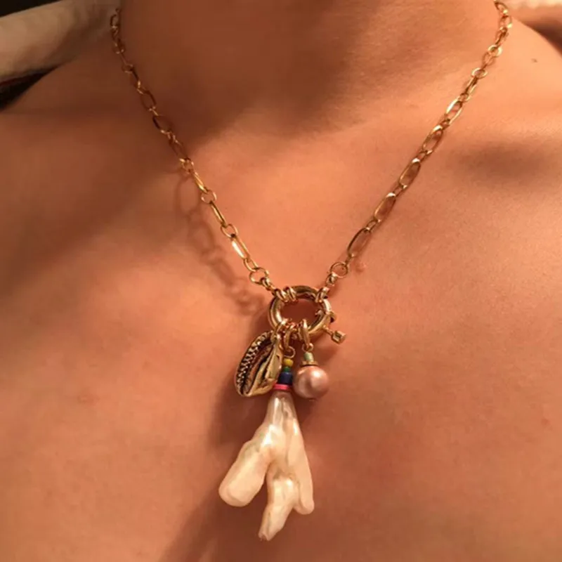 2019 неправильной формы жемчуг кулон свадебное ожерелье чокер великолепный