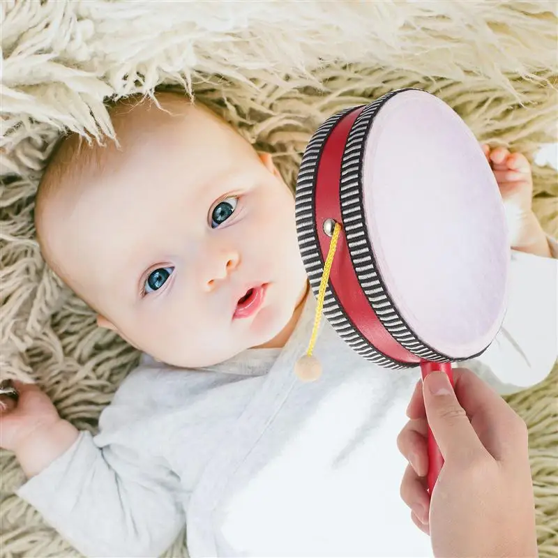 

Practical Children Rattle-drum Percussion Instrument Musical Hand Drum Toy