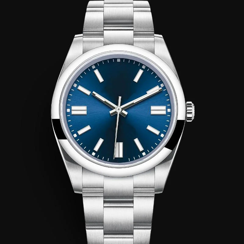 

41mm 2021 Men's Automatic Mechanical Watch 124300 Stainless Steel eta2813 Movement 1:1 Best Black Blue Dial
