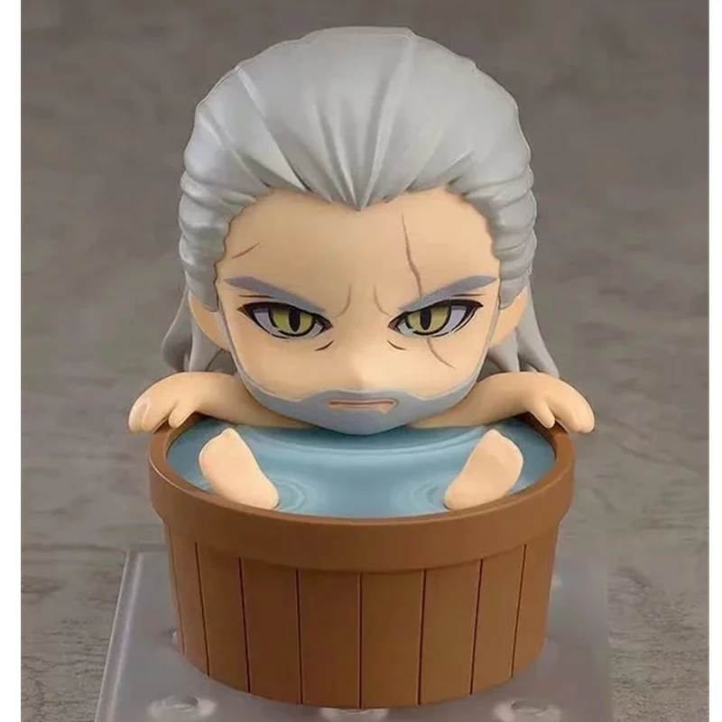 10 см Q версия the Witcher ed 3 Wild Hunt 907 # Geralt Белый Волк ПВХ Фигурки Модель игрушки подарок