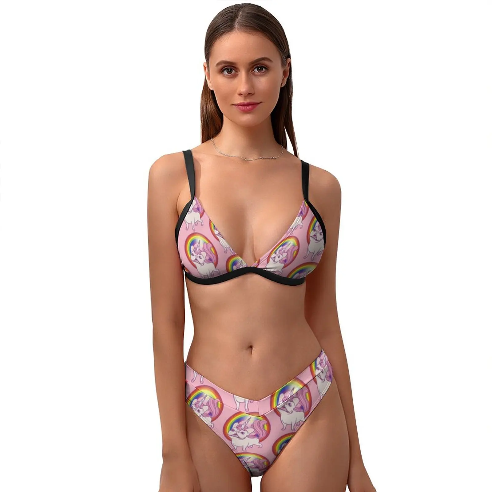 

Unicorn Bikini Swimsuit High Leg Corrective Pool Swimwear For Big Breasts Bulk Two Piece Bathing Suit