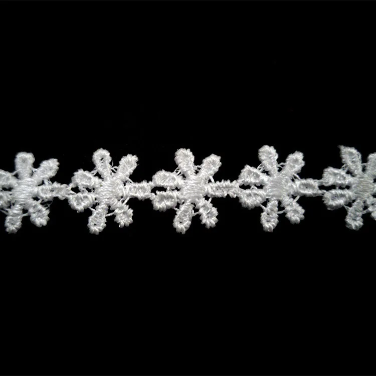 1 ярд Лучшая Продажа новейшая кружевная ткань 1.5cn лента хлопок Гипюр белая