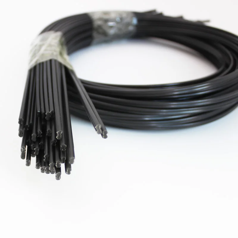 Barras de soldadura de plástico ABS/PP/PE/PPR, herramientas de reparación de parachoques de coche, pistola de máquina soldadora de aire caliente, negro, largo de 1m