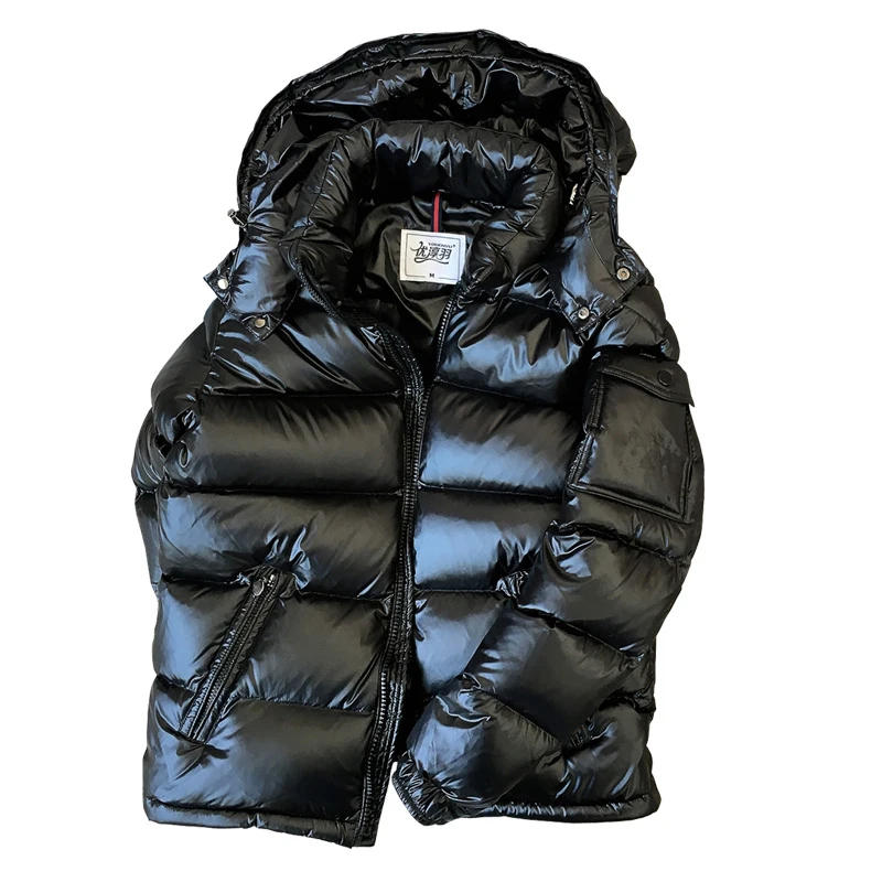 

Мужской короткий пуховик с бархатной подкладкой, на утином пуху, W628