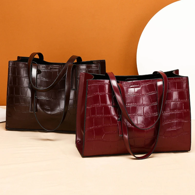 

Casual Tote PU Leather Shoulder Bags for Women 2021 Purses and Handbags Luxury Designer Large Capacity Lady Crossbody Bag