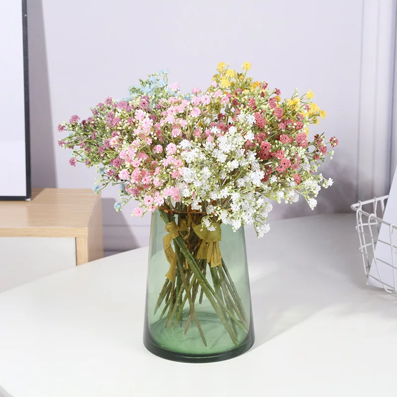 

Gypsophila Artificial Flowers White Branch High Quality Babies Breath Fake Flowers Long Bouquet Home Wedding Decoration Autumn