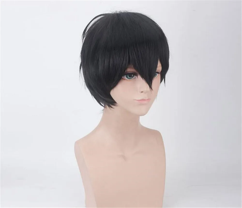 Аниме ангелы смерти косплей парик синтетический черный мужской волос Зак Айзек