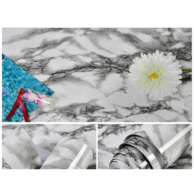 

5M Modern Living Room Furniture Desktop Waterproof Marble Wallpaper Vinyl Self Adhesive Contact Paper Home Decor