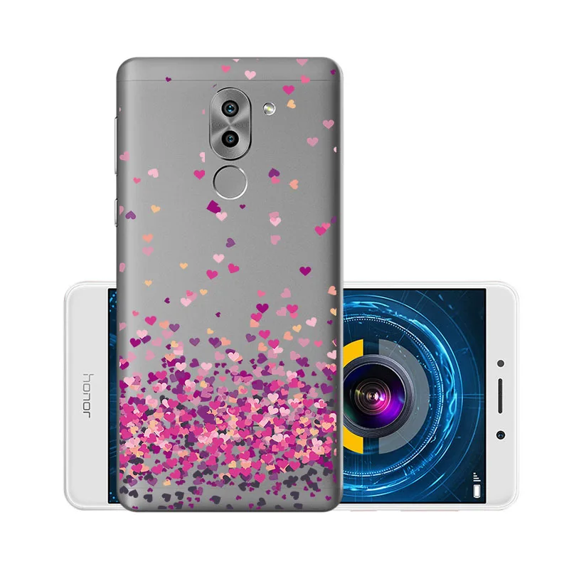 W004 Мягкий чехол из ТПУ, чехлы для huawei Honor 6X, силиконовый прозрачный чехол для huawei GR5, BLL-L21 BLN-AL10 Honor6X mate 9 Lite - Цвет: W004