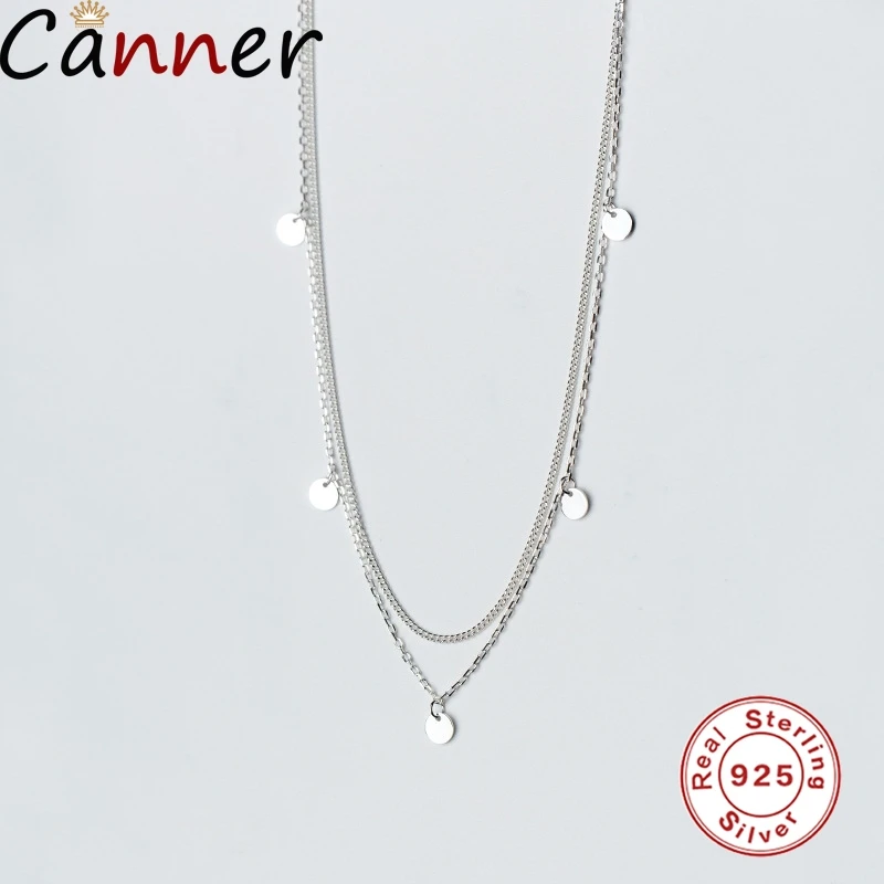 Модное многослойное круглое колье с блестками 925 Серебряное цепочкой из бисера