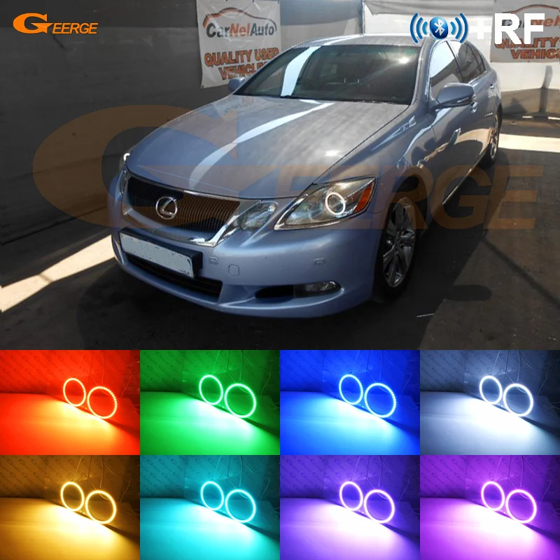 

For LEXUS GS300 GS350 GS430 GS450 GS460 450h 2006-2011 RF BT App Remote Control Multi-Color Ultra bright RGB LED Angel Eyes kit