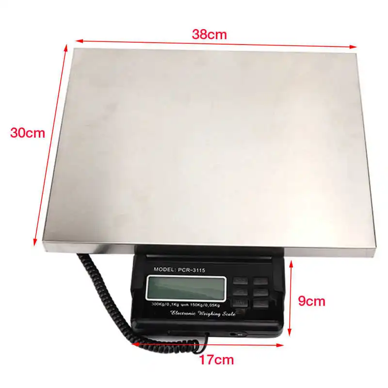 

Heavy Duty Scale 660 Lb x 0.1 Lb Digital Shipping Postal Scale 300 Kg Big Sale food scale Super-big LCD display with backlight