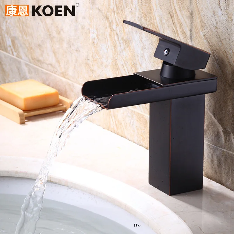 Black Hot And Cold Basin Water Tap Square Shower Room Wash Faucet Tank | Обустройство дома