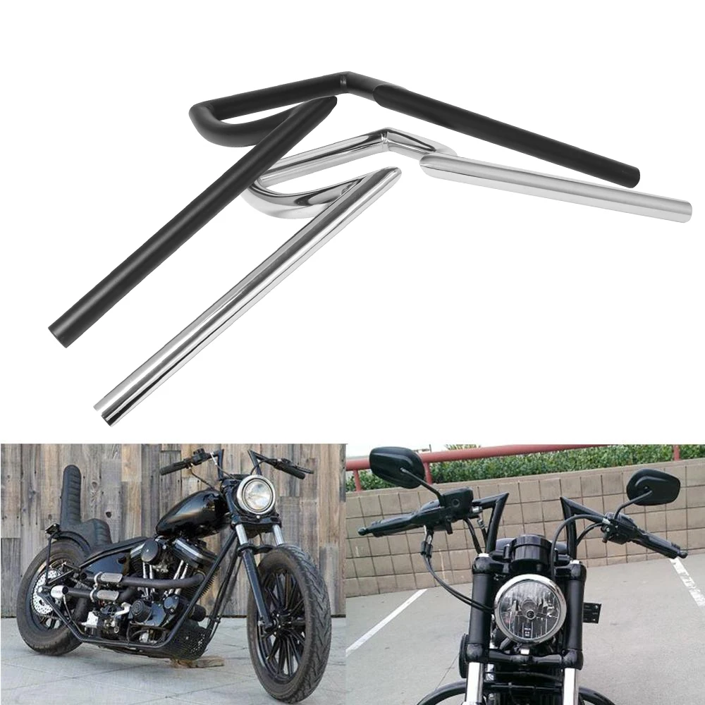Фото 22 мм 7/8 дюйма/25 мм 1 дюйм руль перетащите Z бар для Harley Honda Suzuki Kawasaki Yamaha Bobber Custom Chopper Cafe Racer Superbike №1