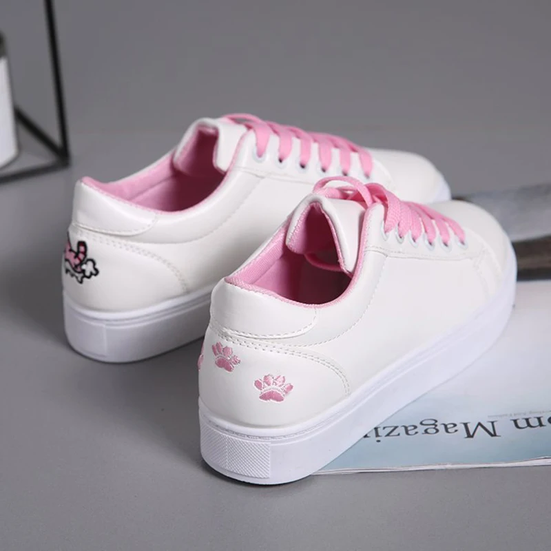 Кроссовки женские на плоской подошве Вулканизированная подошва дышащие