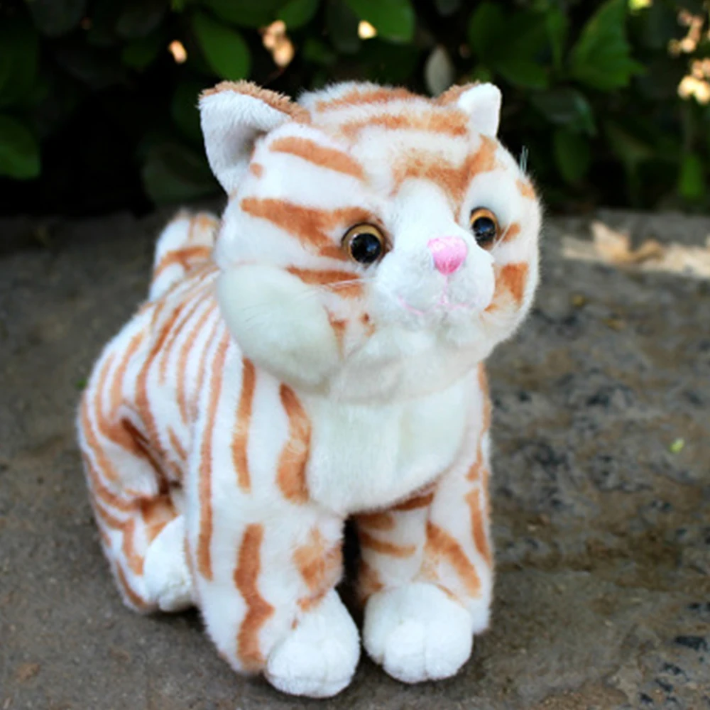 Милая симуляция маленькая кошка игрушка плюшевая игрушечная кукла животное