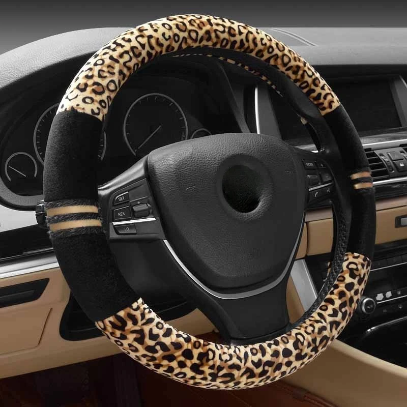 Универсальный чехол для рулевого колеса автомобиля 38 см Ms. Car-styling короткий