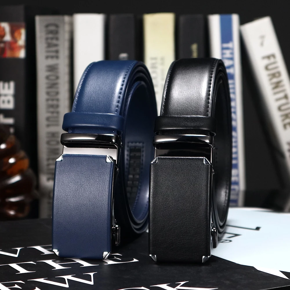 DOOPAI Brand Genuine Leather Belt Top Quality Men's Belt Luxury Designer Leather Belts For Men Metal Automatic Buckle Male belts