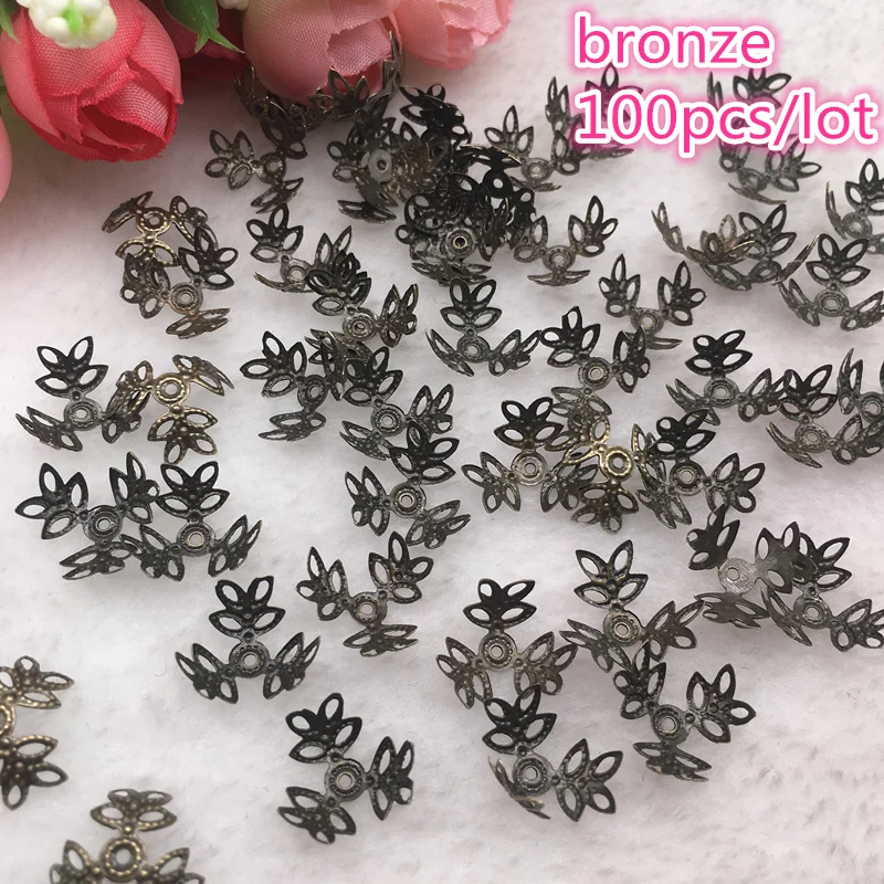 100 шт./лот позолоченные бусины разделители для бусин|Ювелирная фурнитура и