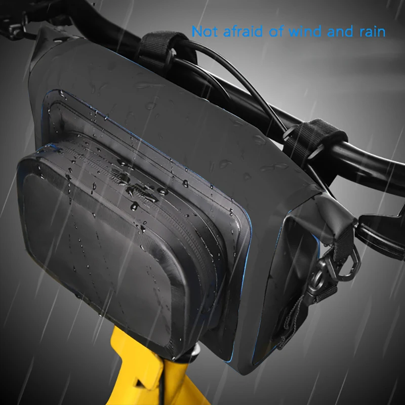 

Bike Handlebar Bag Waterproof Large Capacity Bicycle Front Bag MTB Road Bicycle Phone Storage Pannier